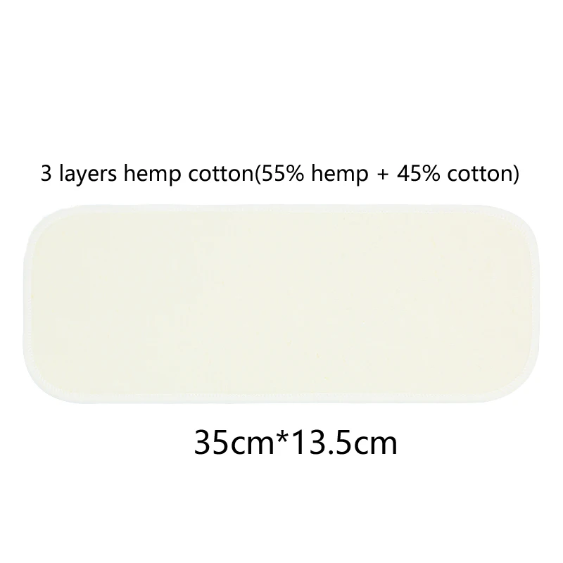 
Elinfant 3 layers hemp cotton diaper insert more reusable diaper cloth pads 
