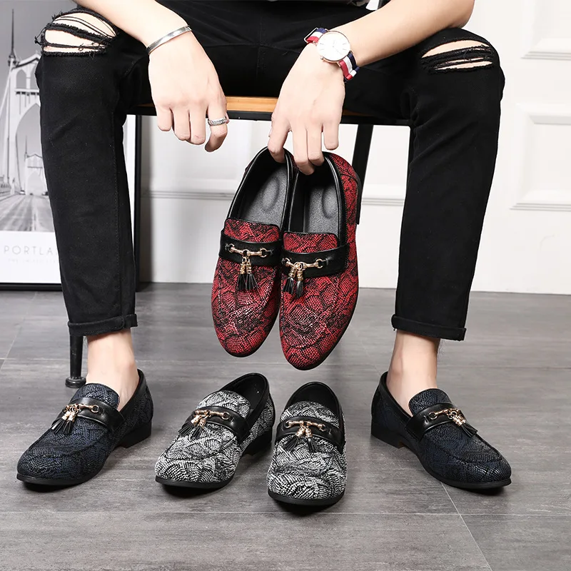 Wholesale Men Loafers Dress Shoes Slip-On Driving Shoes Designer Casual Loafers Shoes  WH-015