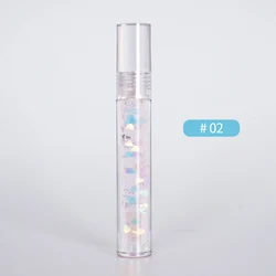 Wholesale Custom Lipgloss No Logo Shiny Vegan Organic Kids Lip Plump Moisturize Glitter Butterfly Clear Lip Gloss
