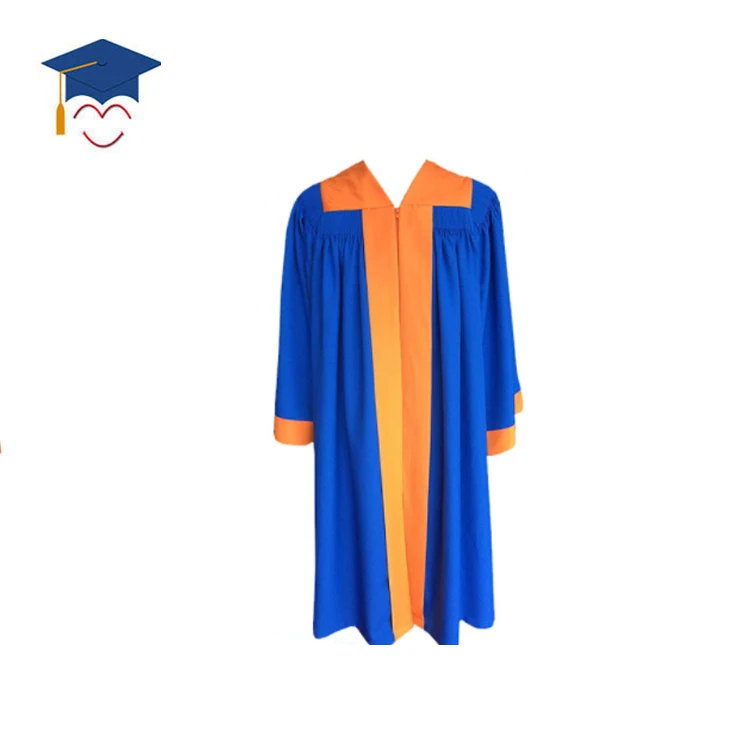 Wholesale Custom UK  Matte Graduation Gown Color Stitching
