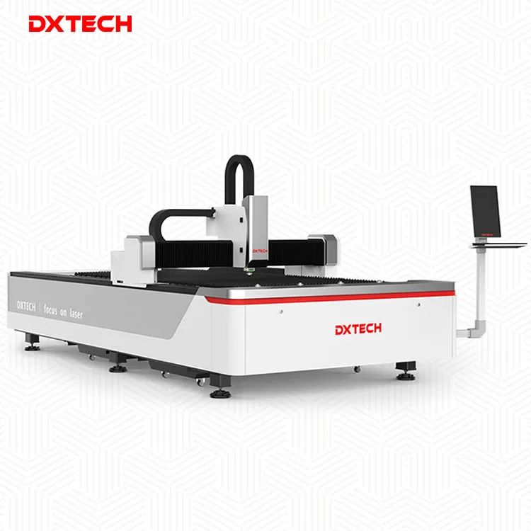China Factory DXTECH laser 2000 Watts fiber laser cutting machine with single table automatic laser head