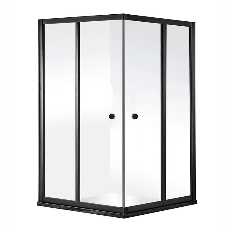 OT-9880-BK Bathtub Glass Hardware Slide Door Frameless Image Fitting Custom Enclosure Shower Room