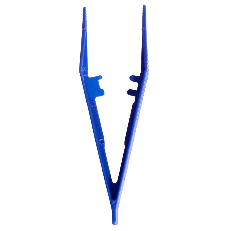 Disposable medical blue plastic tweezer/forceps