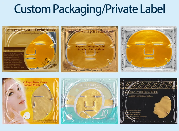 Wholesale gold bio collagen majestic pure gold hyaluronic acid facial mask oem 24 k no logo anti wrinkle spa powder crystal mask