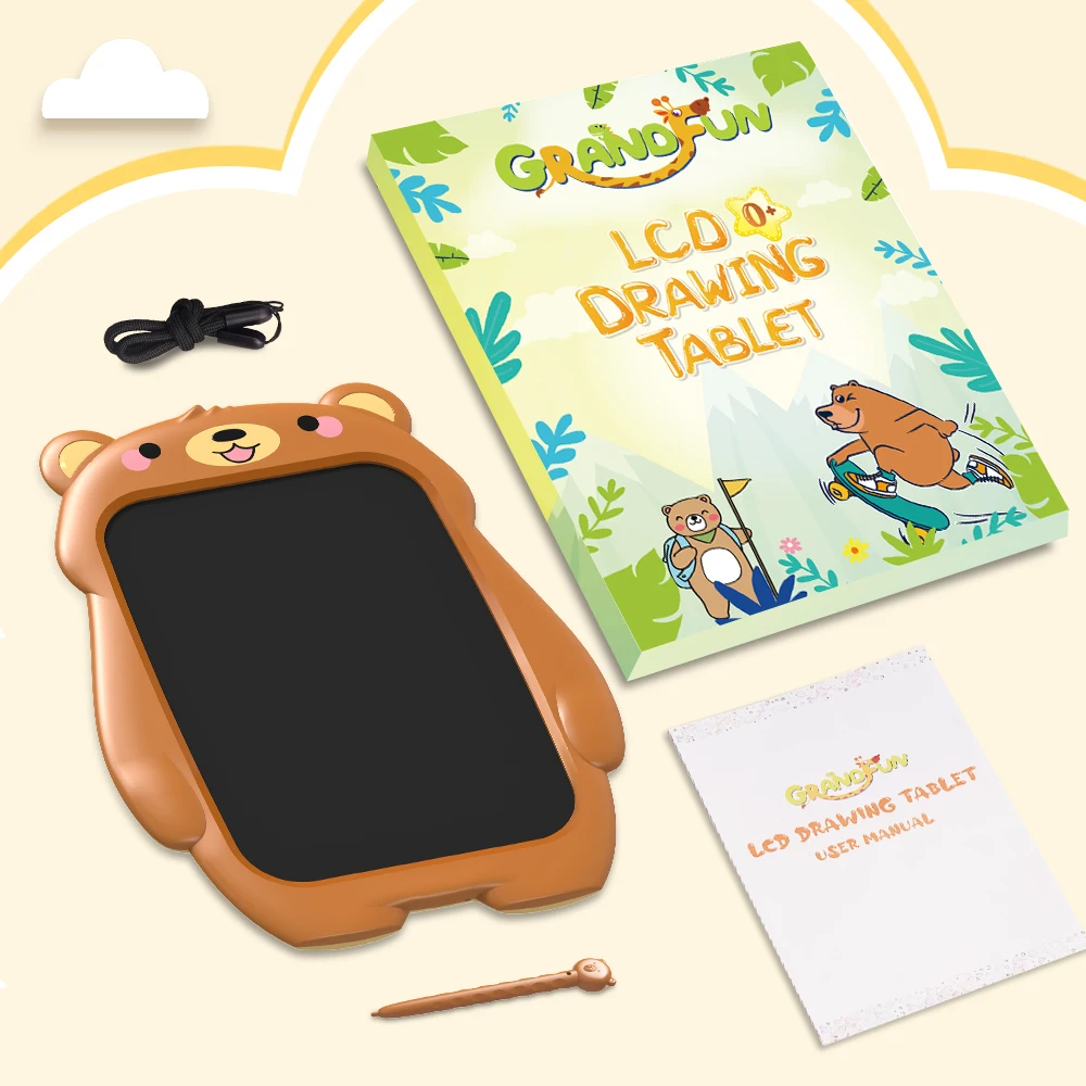 Return gifts for kids birthday early educational toys bear erasable drawing board 10 inch lcd writing tablet for children