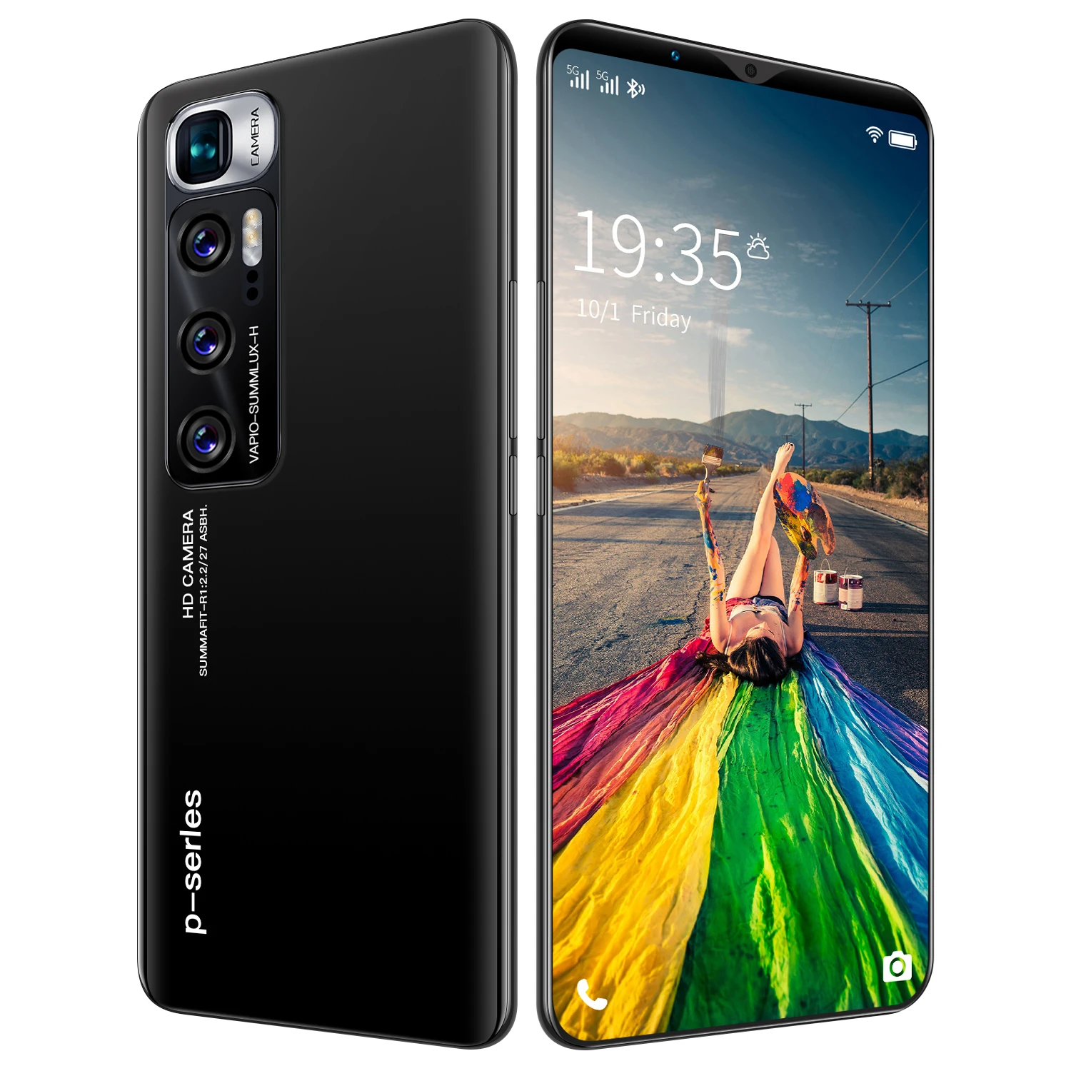 P48 max Big Screen OEM 6.3 Inch cheap dual sim card Wifi cellphone android mobile Smartphone