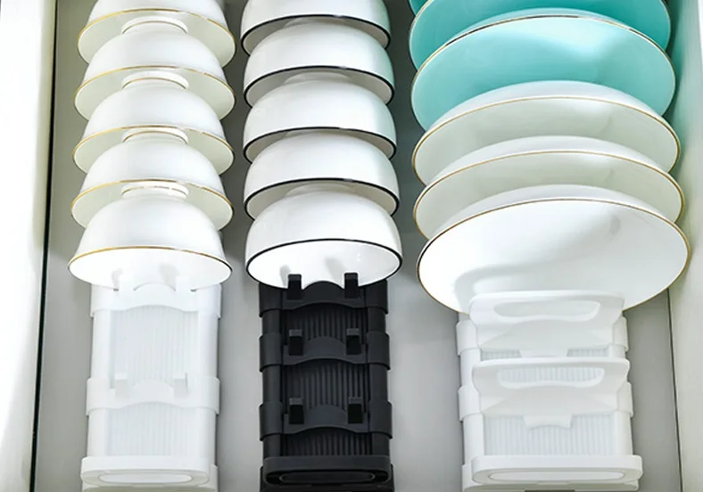 Kitchen plate drying rack adjustable dish drainer kitchen gadgets display rack for kitchen counter sink