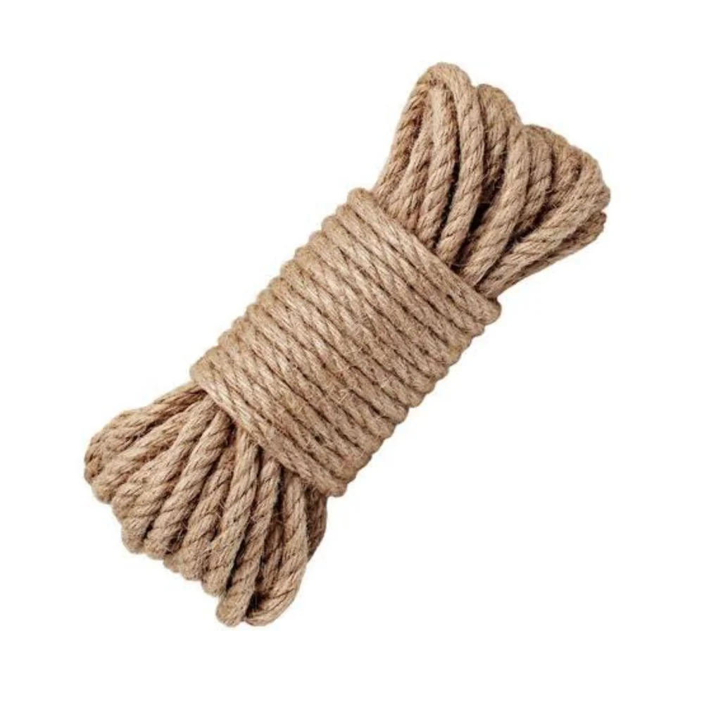 China Wholesale Nature Jute Twine String Hemp Cord Burlap Rope Parcel Twine Eco-Friendly Packaging Rope For Gift Wrapping DIY