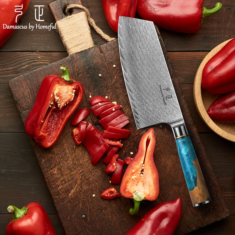 Damascus bread  Kitchen Knife Set Stainless Steel Blades with Stainless Steel Handles Metal Bone Material for Chefs Home Use