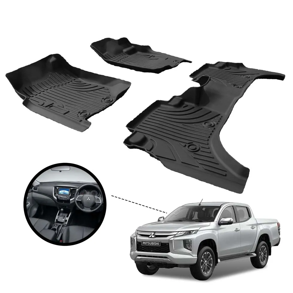 3D 4x4 offroad All Weather Car Mats Waterproof Floor Liners Car Mat for Mitsubishi L200 Triton right hand drive 2015-2021