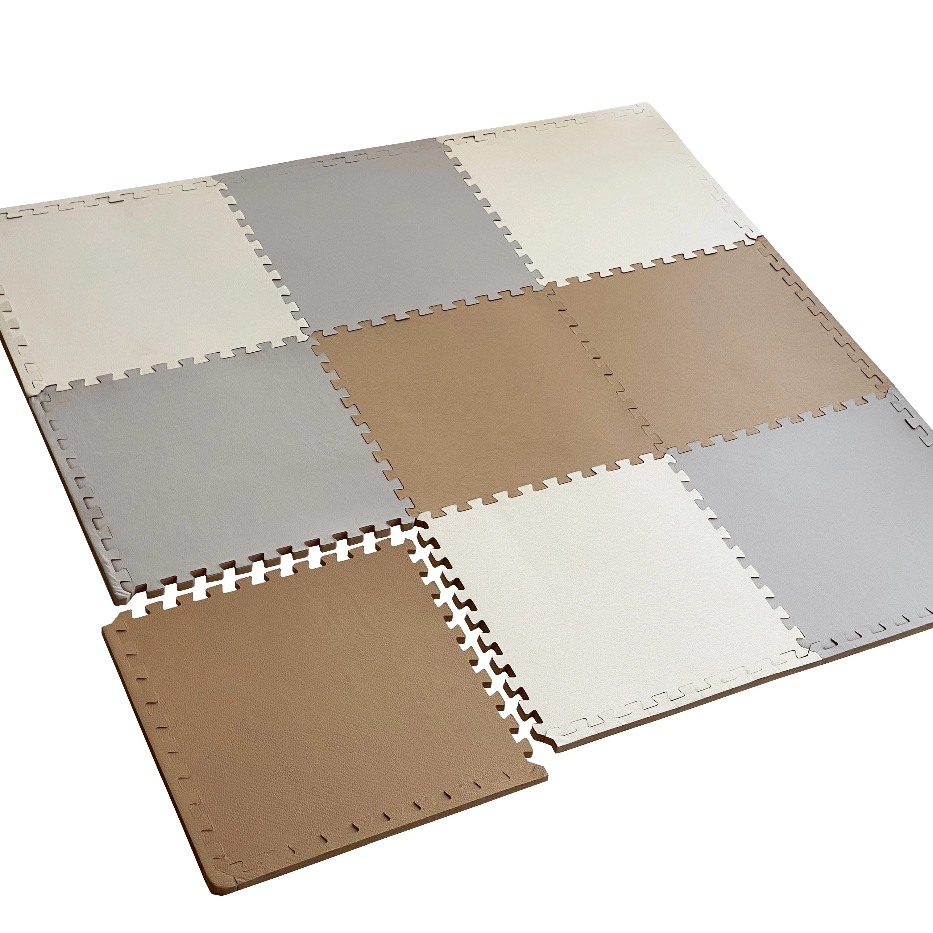 Puzzle Foam Baby Play Mat with Straight Edges - EVA Babies Crawling Mat  Rubber Floor Work Out Mats for Home Gym