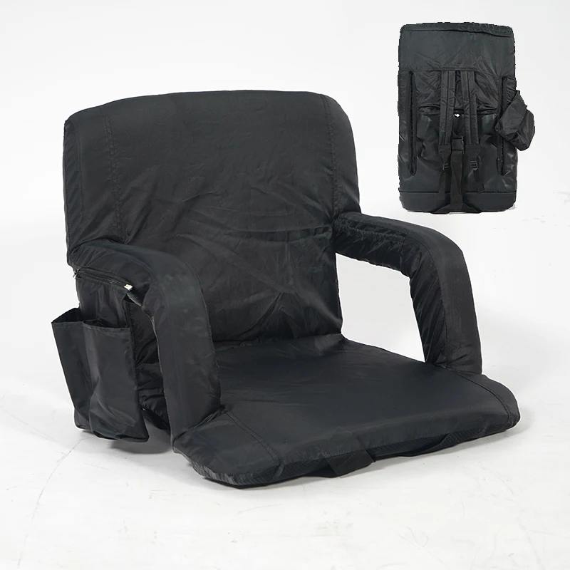 Portable Stadium Seats cushion reclining chair armrest with 6 adjustable outdoor folding stadium chairs for bleachers
