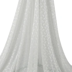 Factory Direct Sales Newly Fashionable White Textile Organza Lace Fabric Flower Embroidery