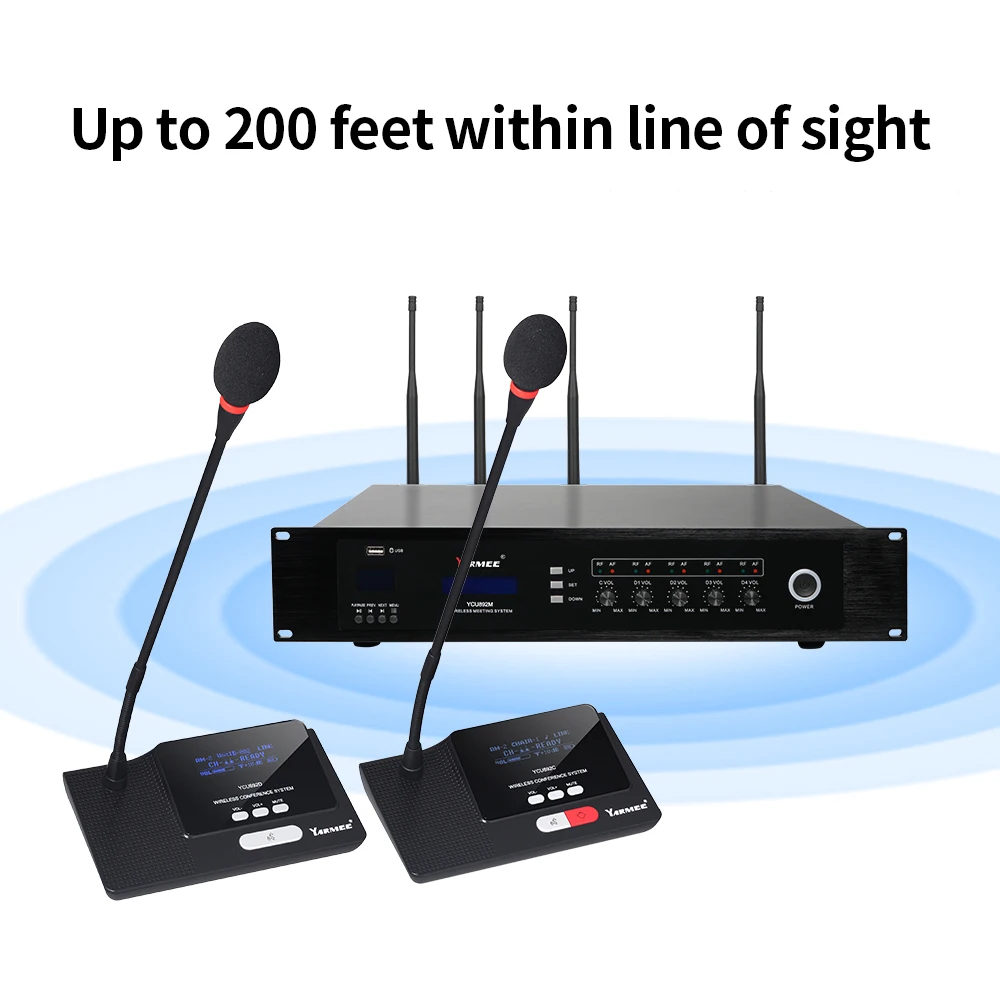 YCU892-YARMEE Basic Video Conference System Wireless Microphone for Audio and Voting Function for Discussion Meetings