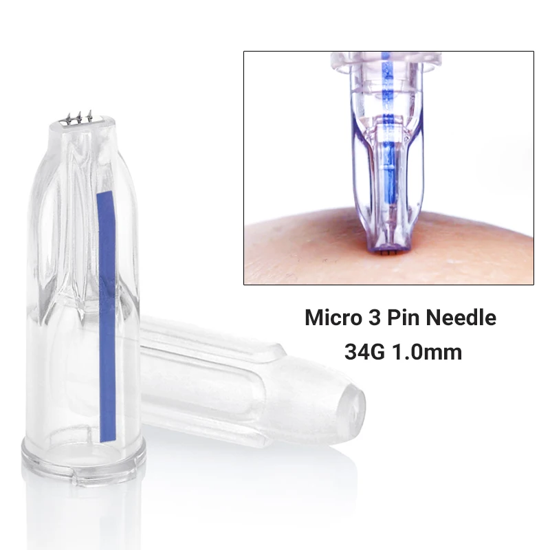 beauty safety multi-sample depth device holder 3 pin multi injector needle mesotherapy pen type with pre-attached