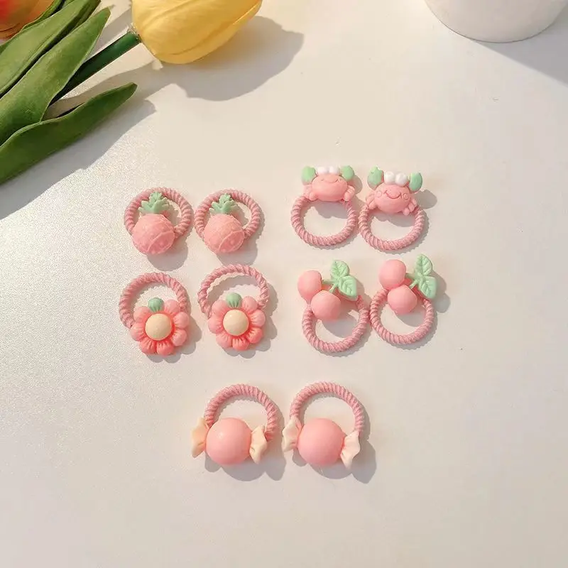 korean flowers children baby kids bow elastic hair rubber bands for baby girls kids scrunchies accessories