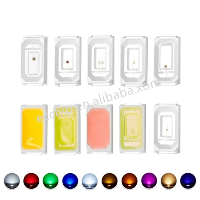 1206 3216 SMD LED Emitting Diode Warm White Red Yellow Green Blue Pink Orange Color Micro Light Beads Circuit Mini Lamp Chip