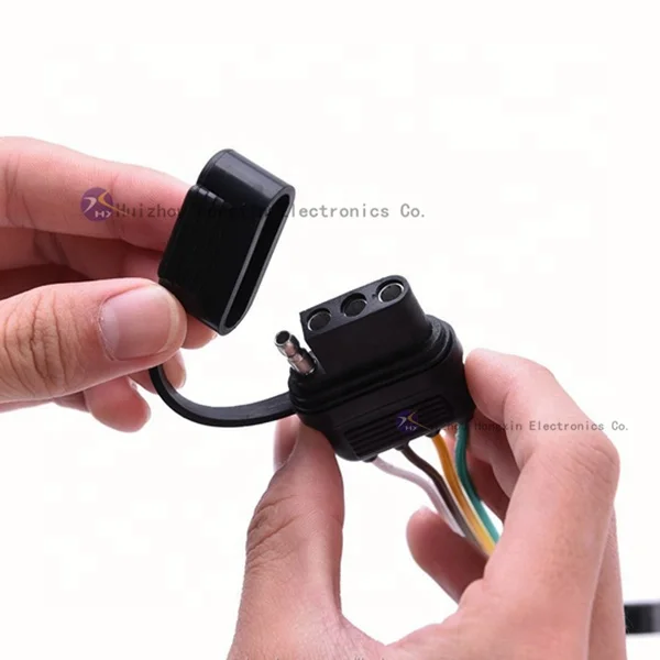 Forklift 12 Volt Sae Plug Sae Cable Adapter 4Pin Y-Splitter Adapter Trailer Harness For Led Tailgate