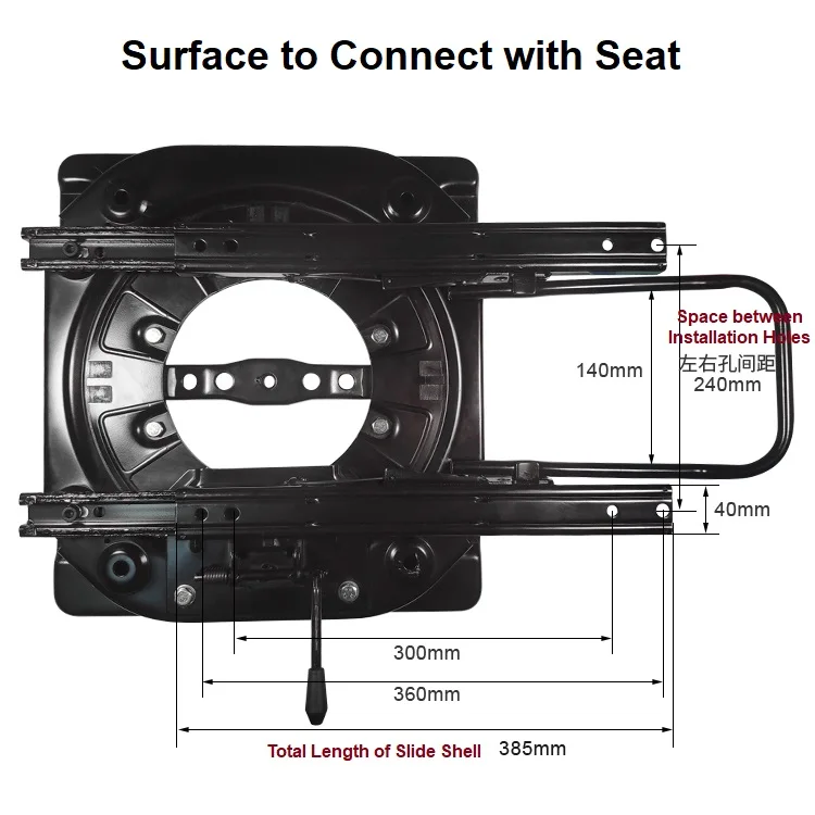 Hot Selling 2024 AutoLiuMa Swivel Car Seat Base 360 degree Rotatable Vehicle Seat Seat Swivel with Sliding Rails