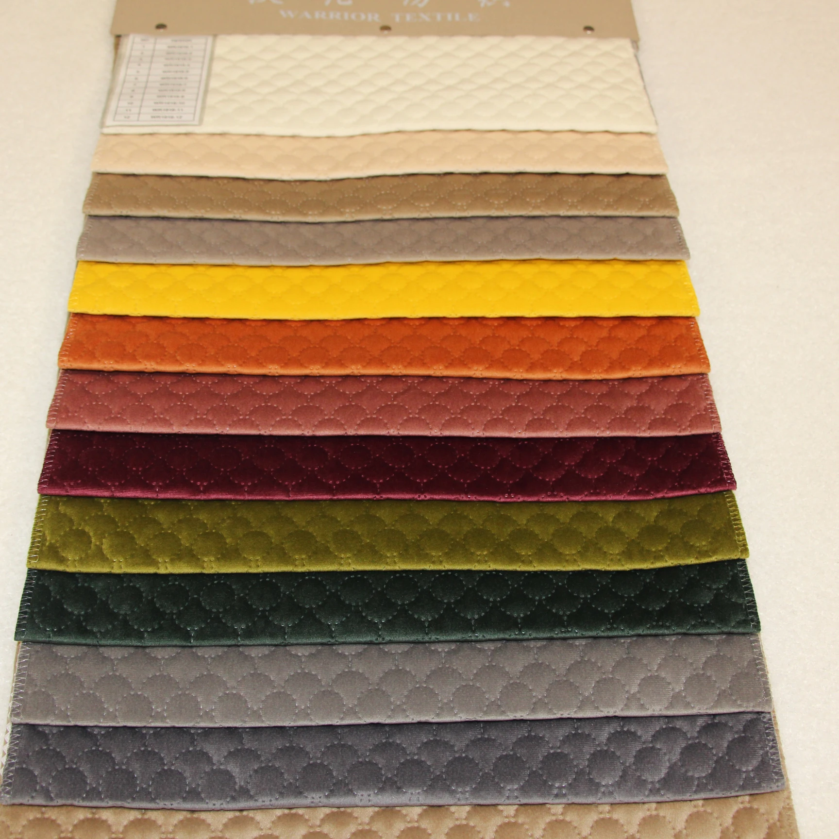 100% polyester high quality  holland velvet quilted sofa fabric for mattress