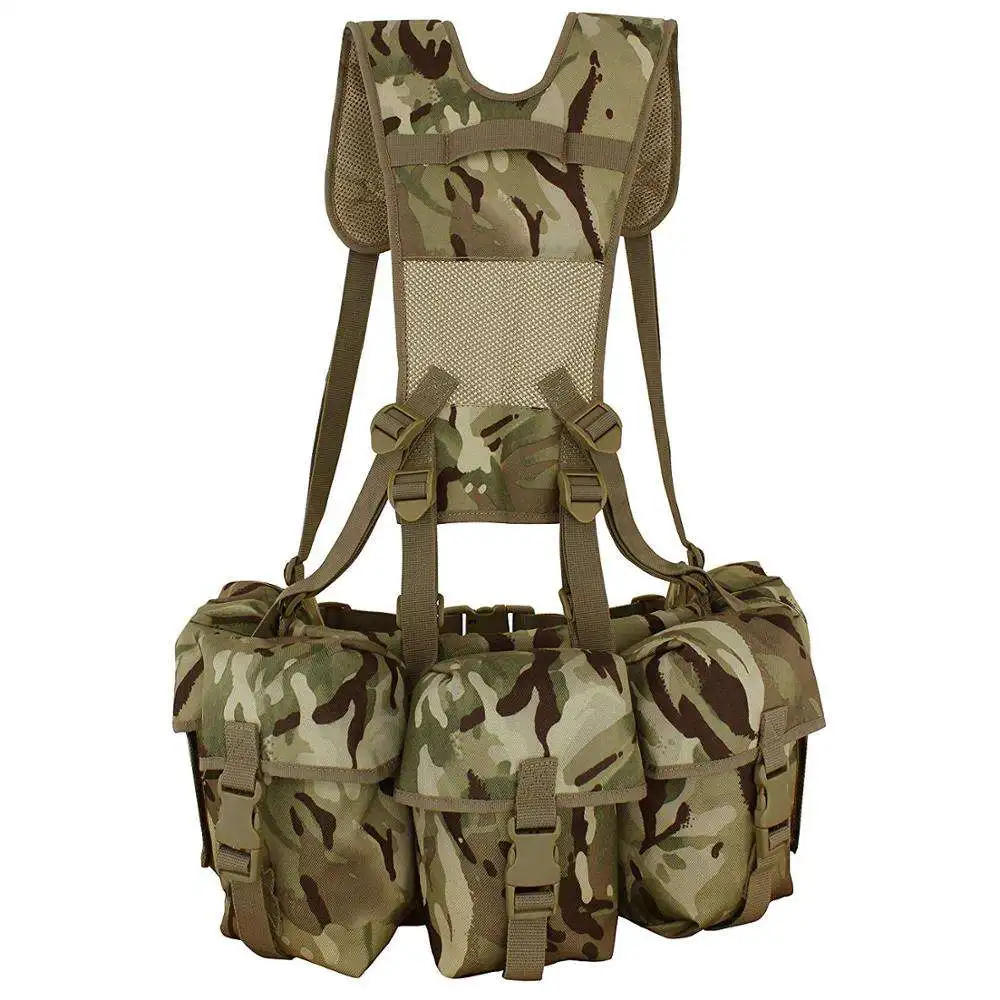 EMR Camouflage Load Carrier Vest Combined Multi-Functional Molle System Tactical Padded Belly Patrol Battle Belt in stock