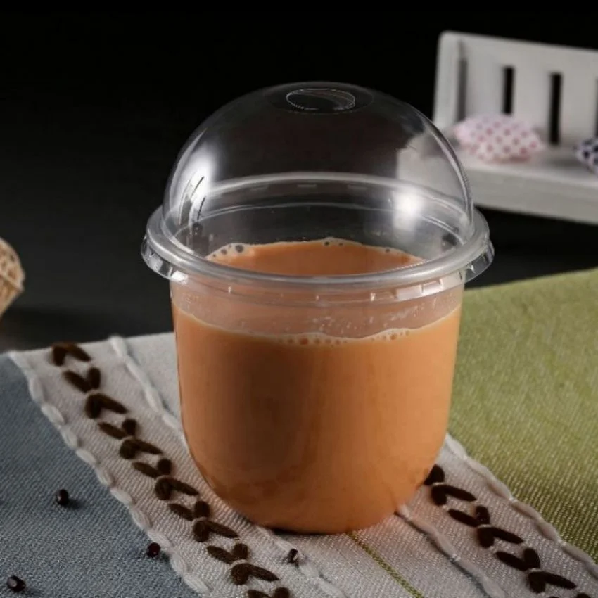 PP Cup 473 Ml 300 Cups Plastic A750 94 Pie 8Oz Custom Film Plastic Blister PP Cup With Lid