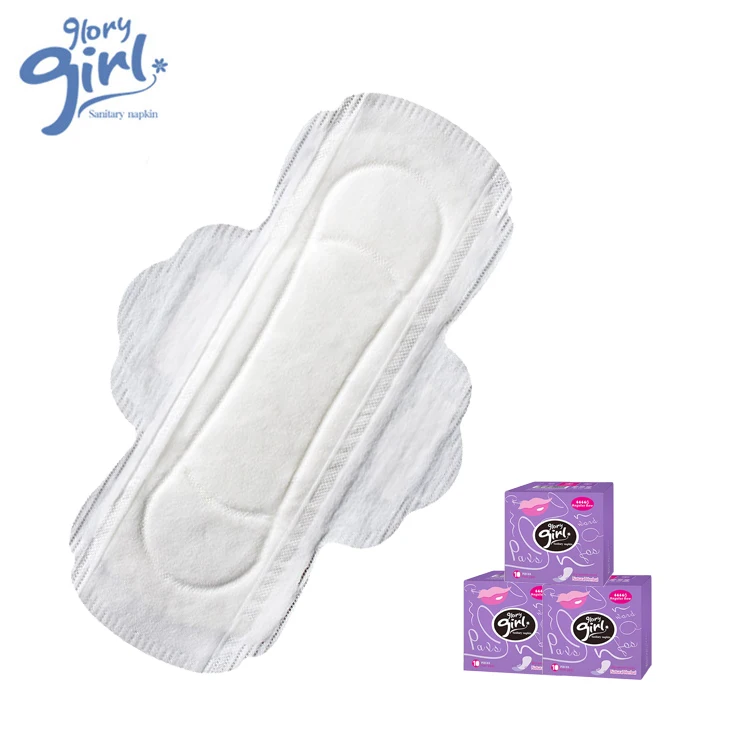 Custom Logo Organic Cotton Menstrual Period Sanitary Napkins Biodegradable Disposable Lady Hygiene Pads