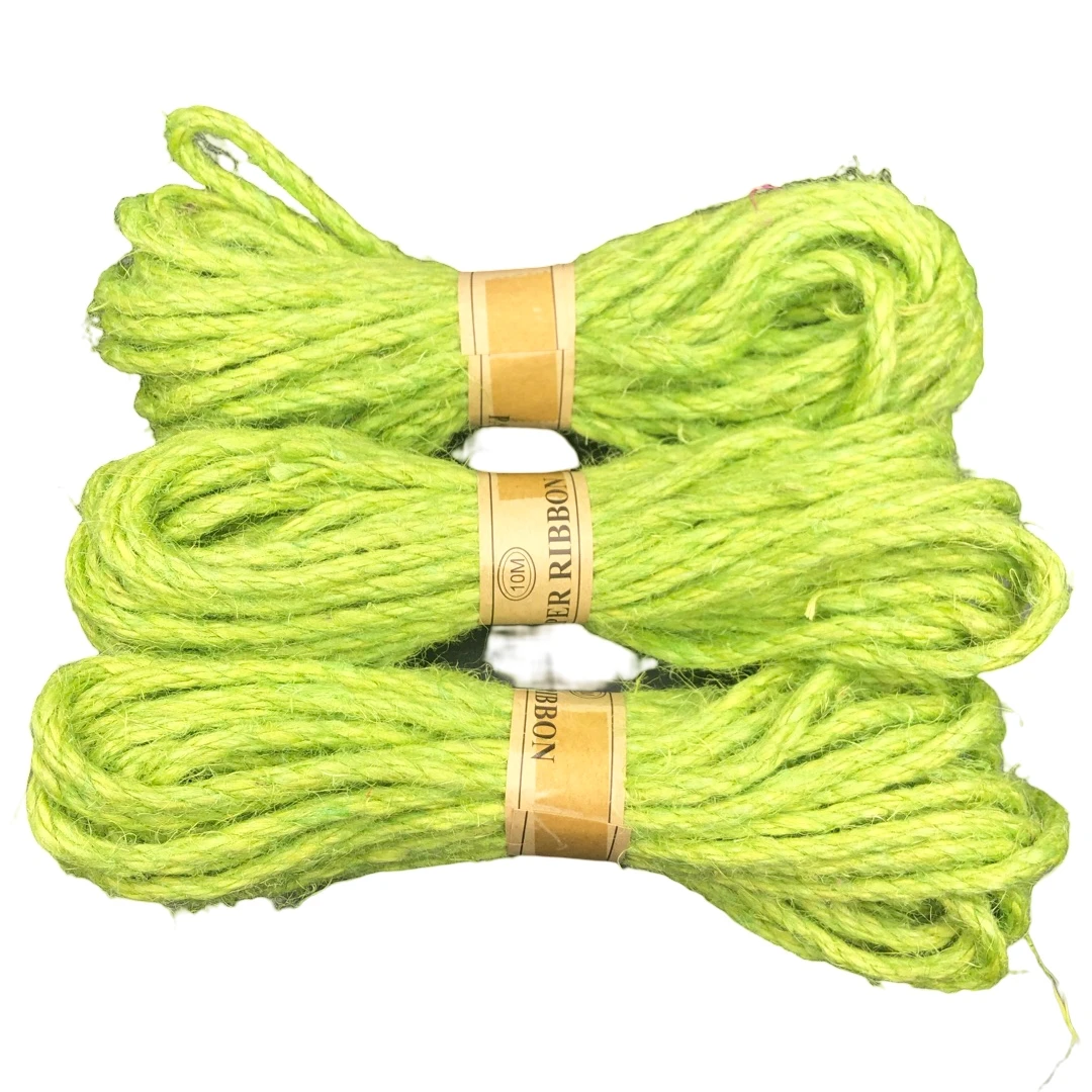 Natural 10mm hemp rope colorful decorative braided twisted sisal rope