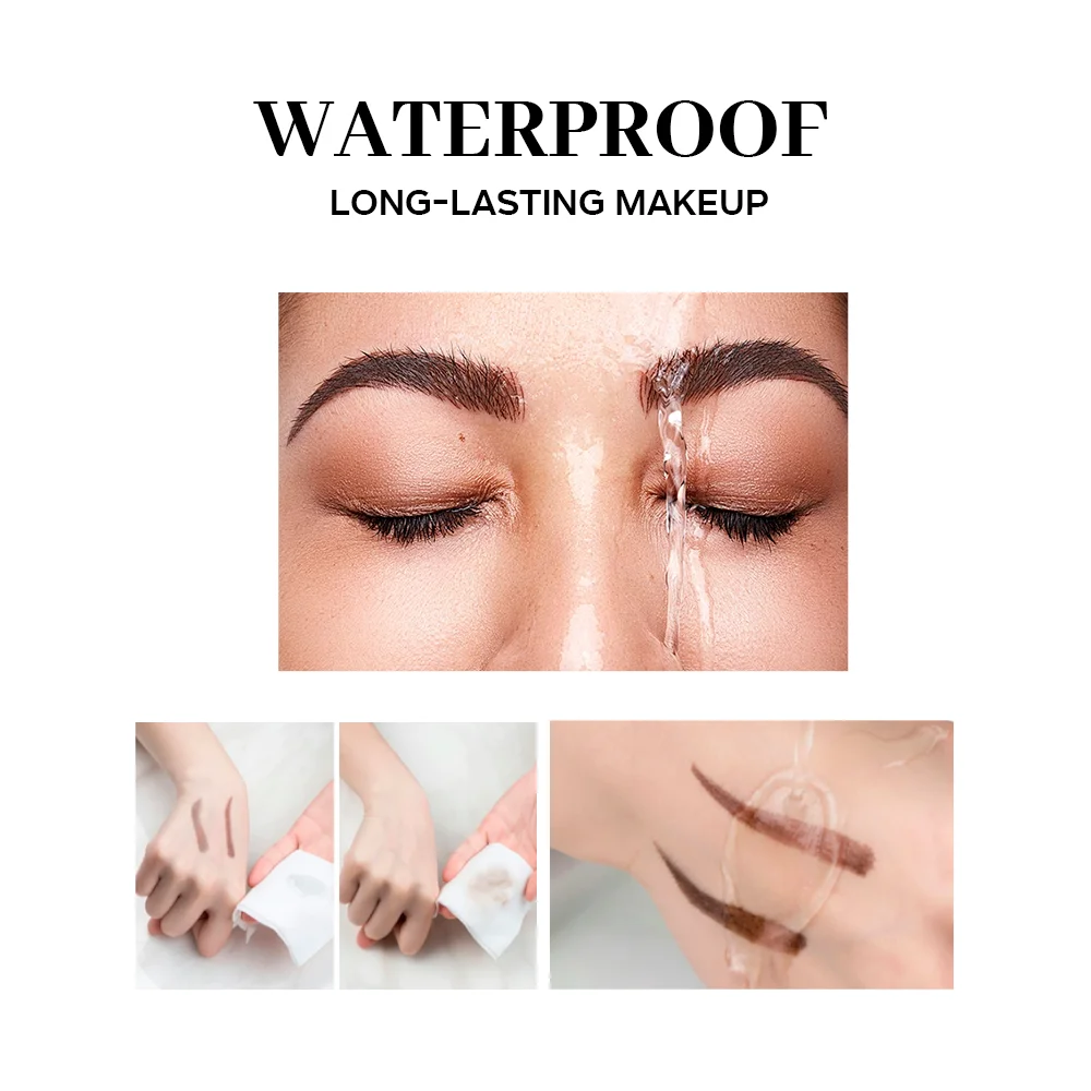Private Label Eyebrow Pencil Custom Logo Waterproof Vegan Eye Brow Pen Long Lasting Eyebrow Pencil With Brush