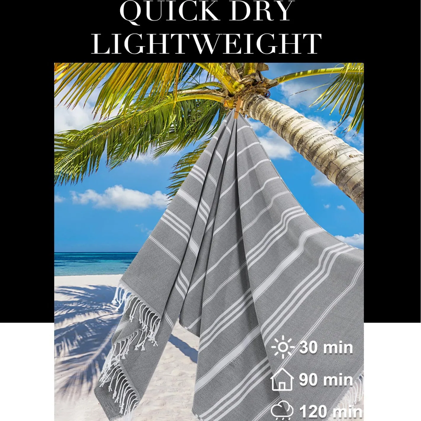 Super Size Cotton Turkish Double Wide Beach Towel Quick Dry with Tassel for family Travel Airplane Beach Yoga Towel