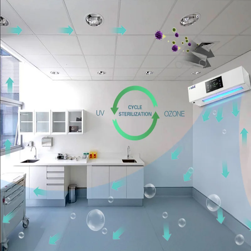 
300-1000mg/h Disinfection Ozone Air Sterilizer Machine with Negative Ions, Remote Control for Home, Office, Medical Clinic 