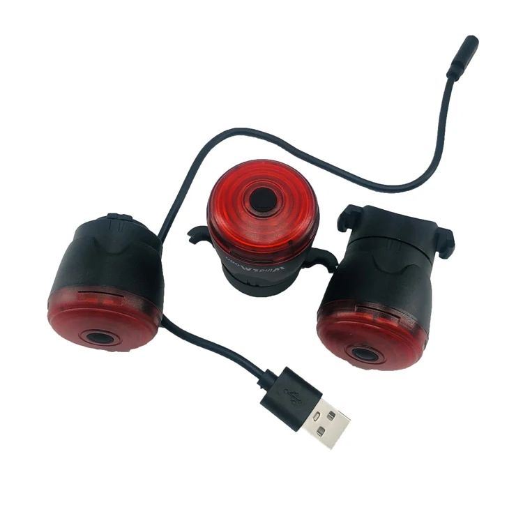 
Wate Multifunctional Mini LED Bicycle Tail Light IPX5 Waterproof Cycling Lamp with Security Alarm USB Chargeable Bike Rear Light 