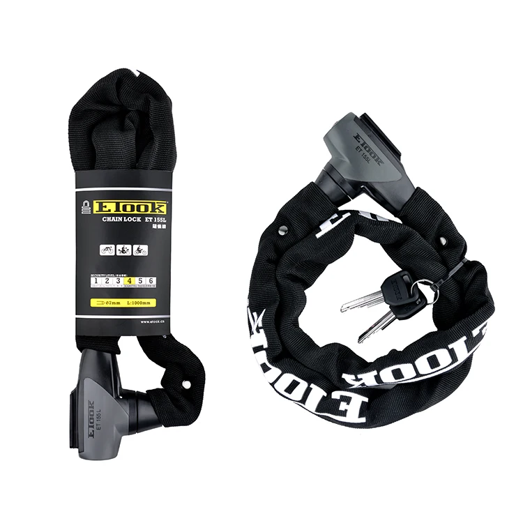 ETOOK 1000mm Cycle Chain Lock Key Bike Chain Lock With OEM Welcome