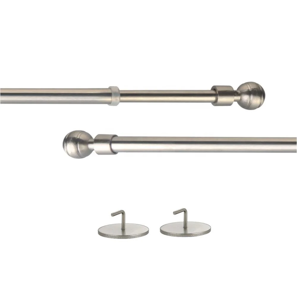 Hot Sale Elegant Decorative Metal Double Brackets Finials Aluminium Alloy Curtain Rod Pole For Windows
