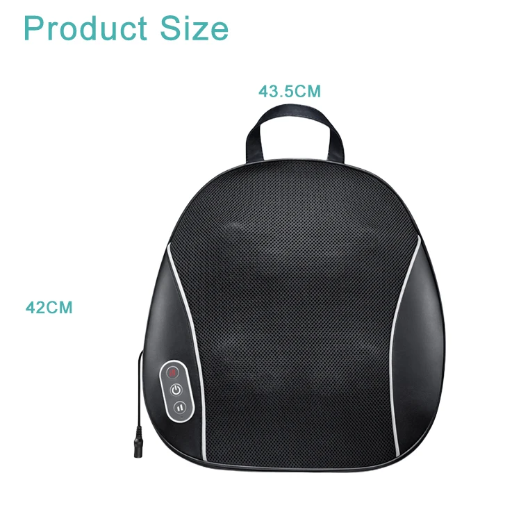 8 Deep-Kneading Nodes 3D Electric Shiatsu Back Massage Cushion Machine Portable for Body Neck Waist Shiatsu Pillow Chair