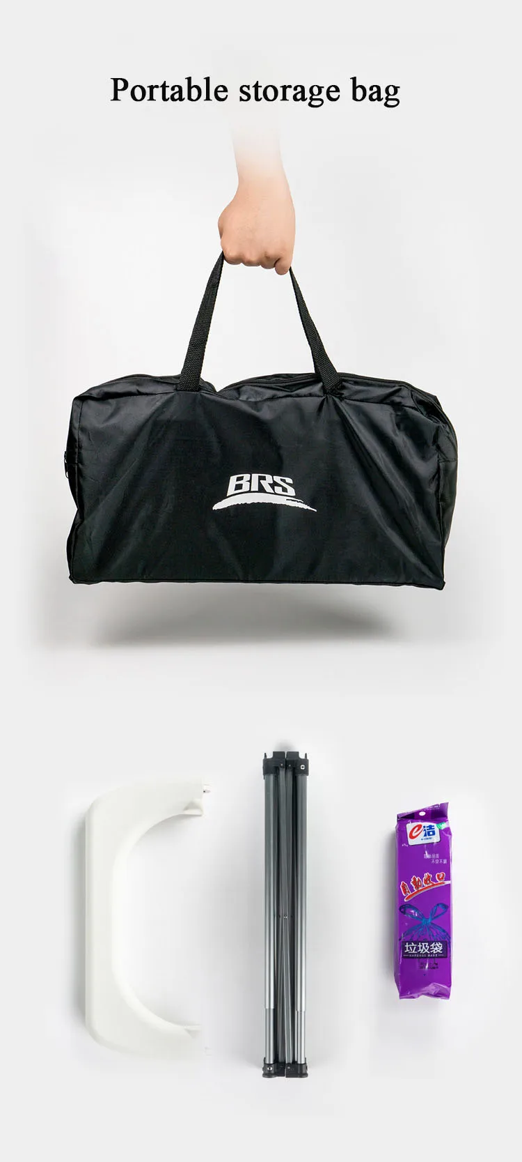 Hot selling Multi-function Sturdy and durable folding toilet Folding storage Portable storage bag trash can toilet seat outdoor