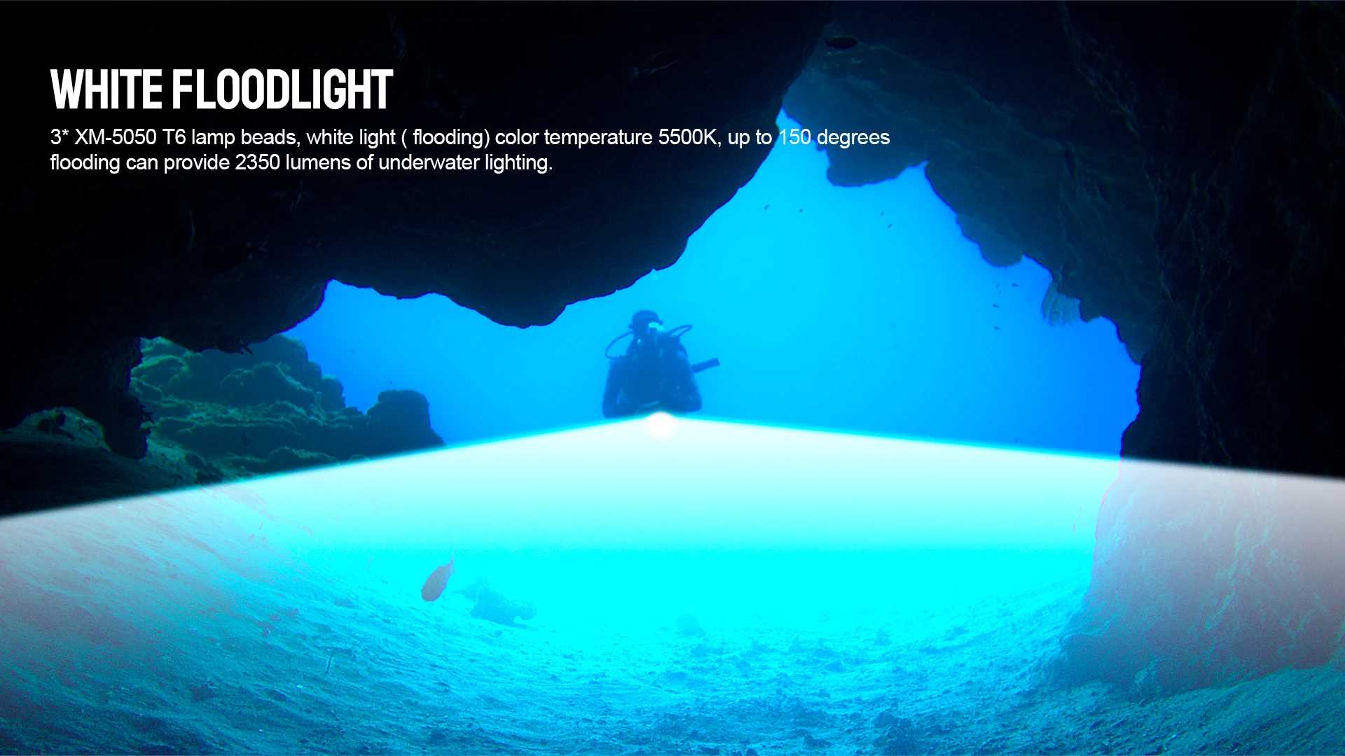 TrustFire DF35 Red UV Diving Flashlight 2350LM USB rechargeable Underwater 70M Scuba Photography Video Flashlight