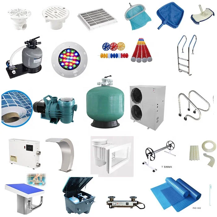 China emaux   inground    cleaning swimming pool equipment set and accessories for pool