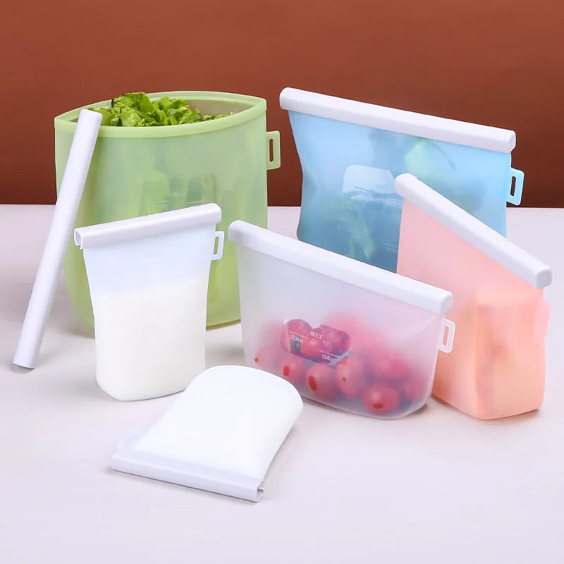Reusable Food Grade Silicone Freezer Breastmilk Cooler Bags Food Storage Bag Breast Milk Storage Bag