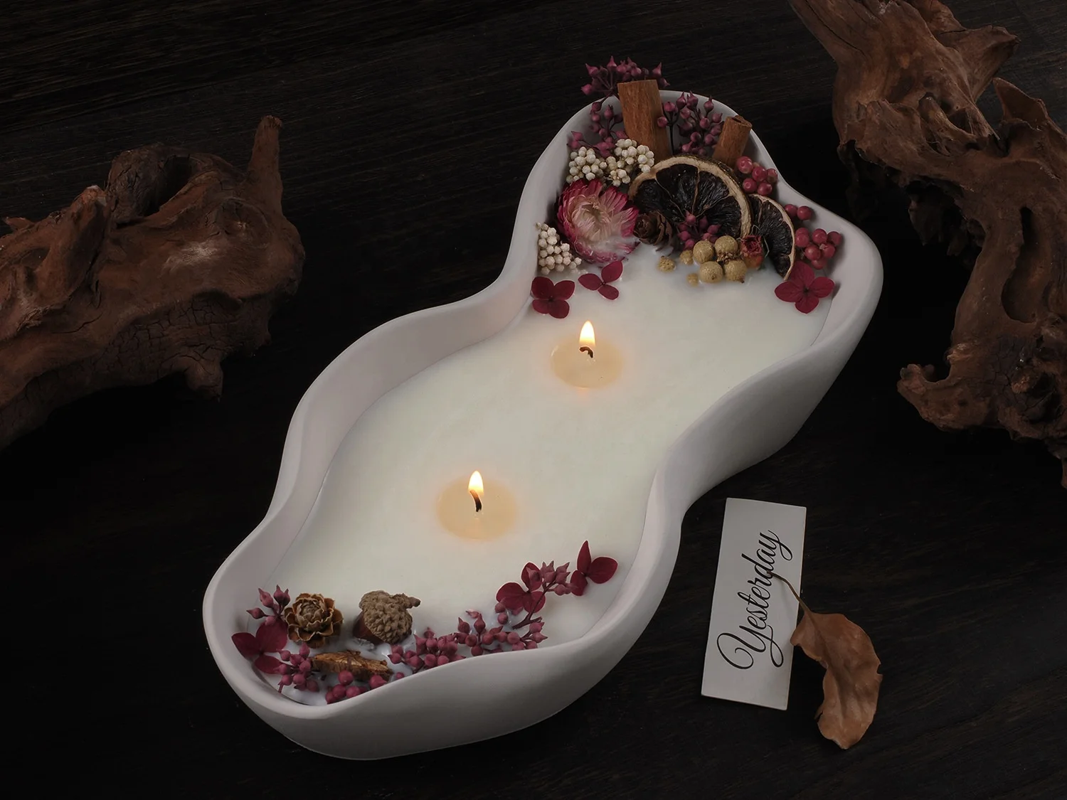 CARATTE Irregular Planter Candle Bowl Silicone Mold Concrete Plaster Resin Boat Shaped Candle Vessel Mold