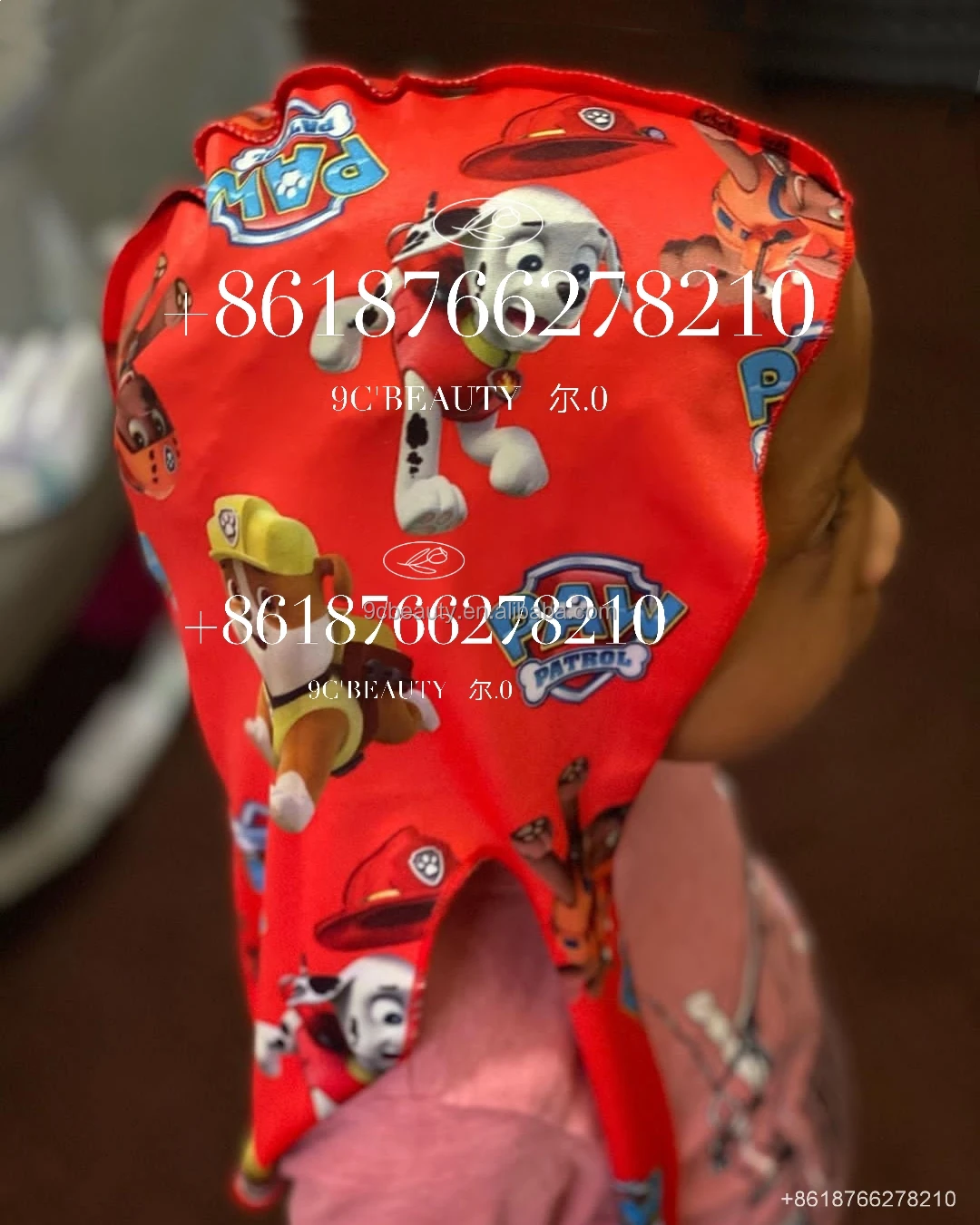 High quality factory wholesale cartoon characters custom silk kids durags