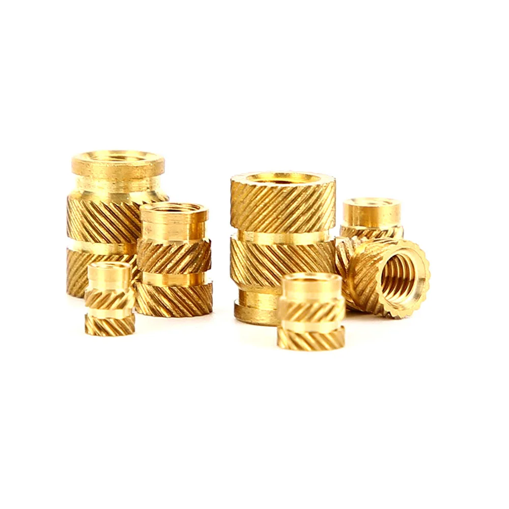 China Factory Supply M3 M4 M6 M6 Brass Self Tapping Threaded Knurled Inserts For Plastics threaded inserts