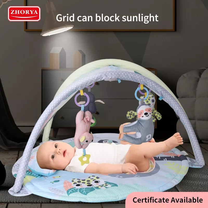 Zhorya hot product 0 6 12 month ocean balls crawling cotton soft baby gym activity carpet play mat playmats for kids baby