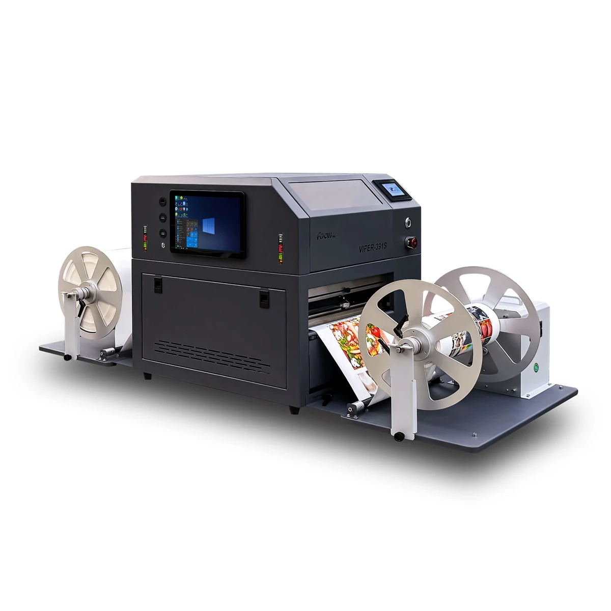 New upgrade inkjet color label printer roll to roll bottle printing machine vinyl sticker printer for pp pe pet material