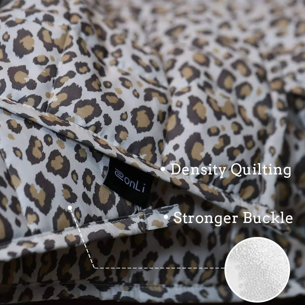 48'*72' Cotton Leopard Print Reduce Anxiety & Stress Sensory Adult Weighted Blanket