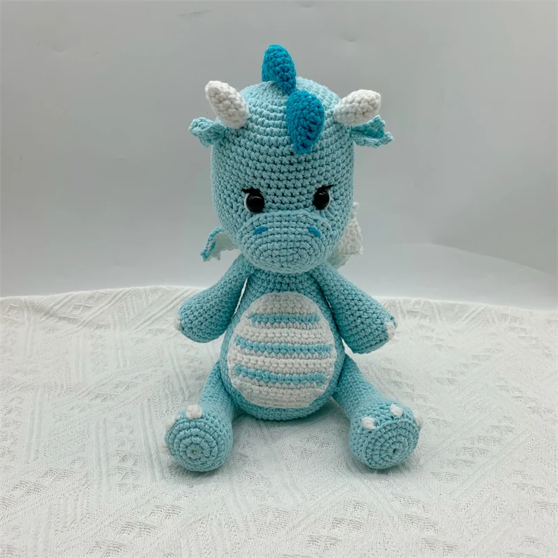 Handmade Stuffed Toy Amigurumi Dinosaur Crochet Dragon Doll Custom Crochet Doll For Kids