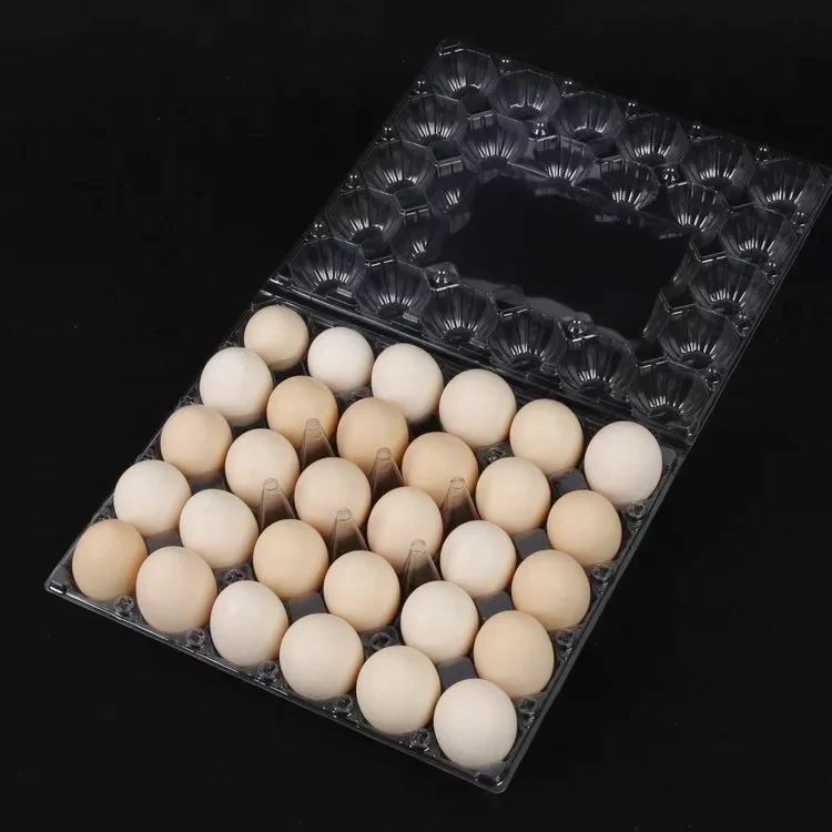 
China Wholesale Reusable 30 Holes Pvc Pet Transparent Rectangular Tray For Eggs 