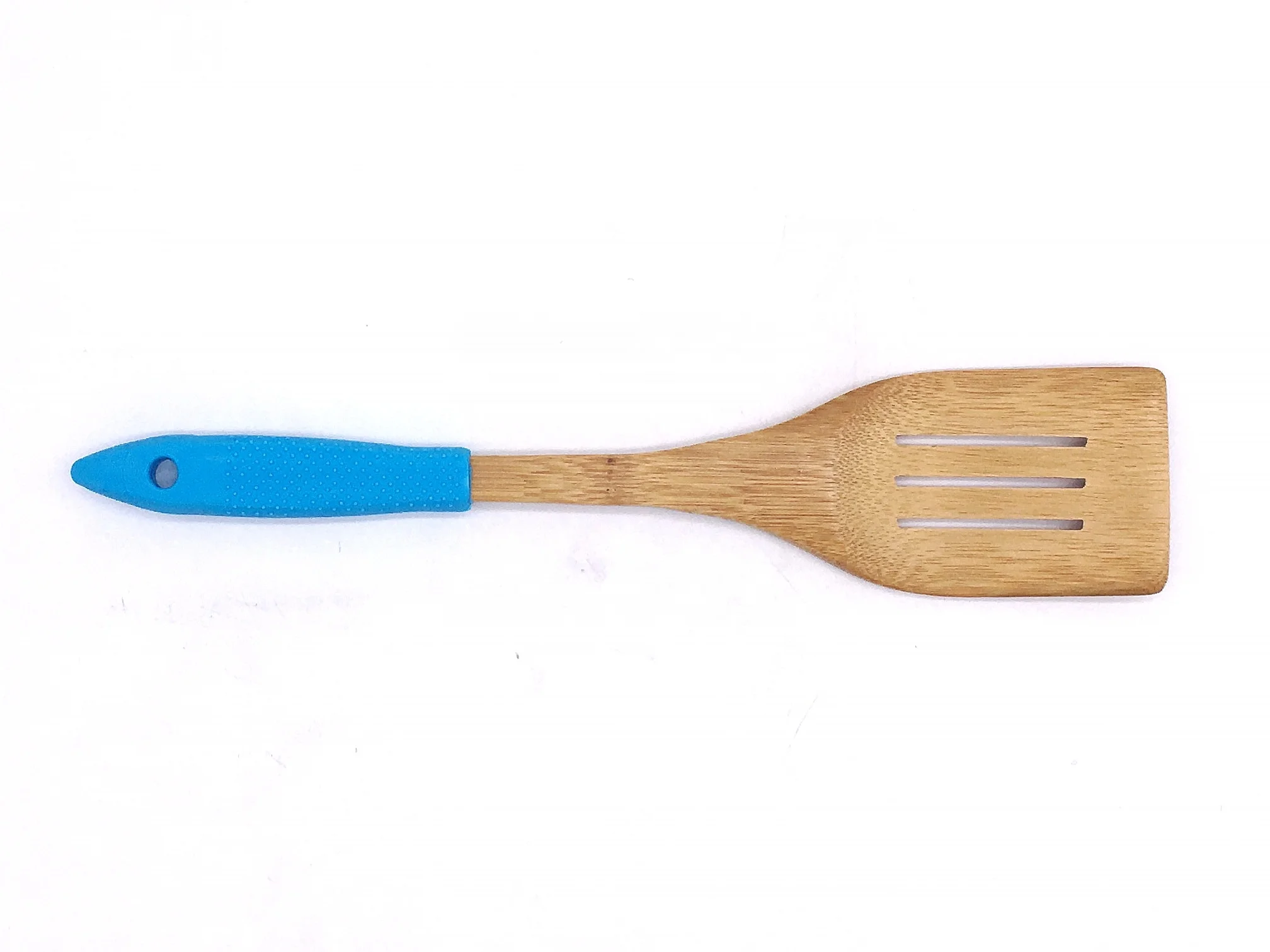 Бамбуковые наборы кухонных принадлежностей, кухонная утварь с силиконовой ручкой