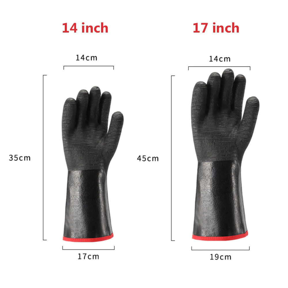 Factory Heat Resistant Silicone Glove Oven Mitts BBQ Cooking Work Hand Protective Industrial