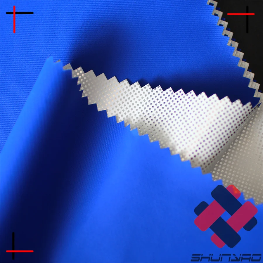 waterproof and breathable and heat reflective nylon taslan hipora fabric for hardshell jacket and gloves